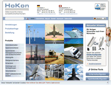 Tablet Screenshot of hokon-verschlusstechnik.de